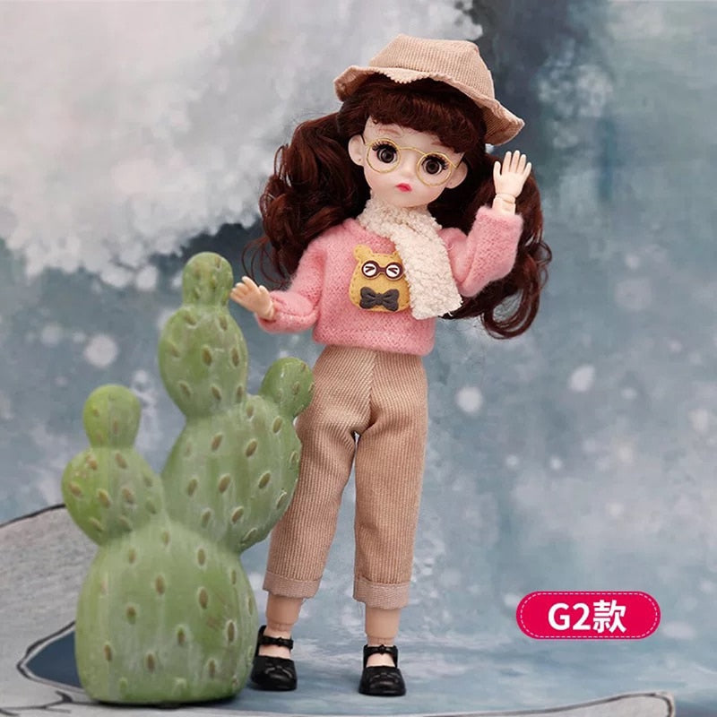 Avelena | Charmante 30Cm Bjd Puppe Winterkleid Set