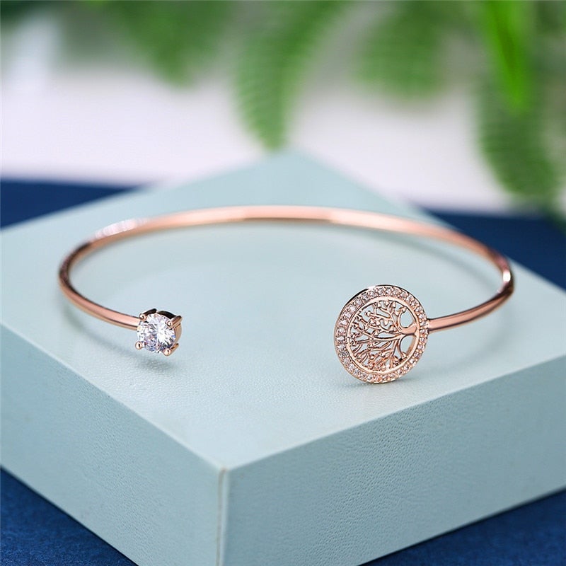 Avelena | Verstellbares Lebensbaum Armband Elowen