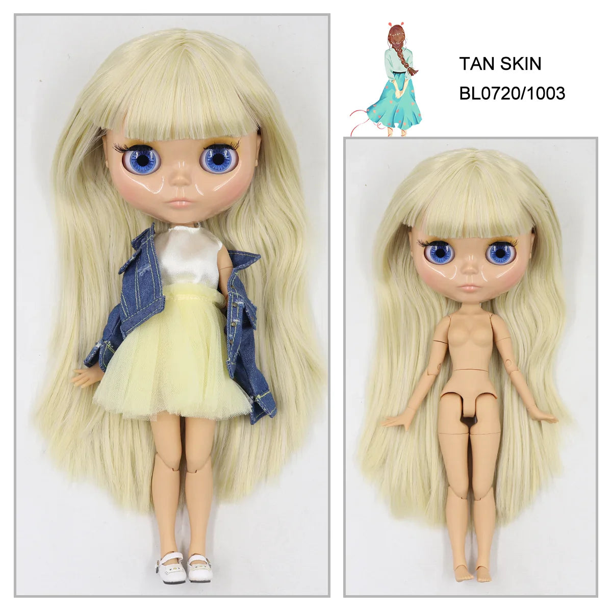 Avelena | 1/6 Bjd Tan Haut Zusammengesetzte Puppe 30Cm