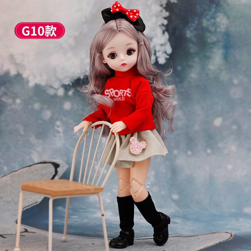 Avelena | Charmante 30Cm Bjd Puppe Winterkleid Set