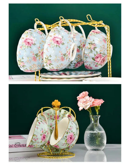 Avelena | Elegante Bone China Porzellan Kaffeetasse - Luxuriöses und einzigartiges Design