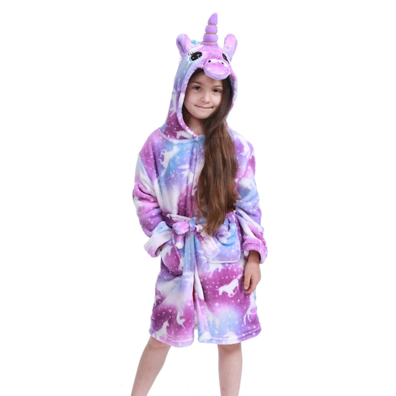 Avelena | Kinder Einhorn Bademantel