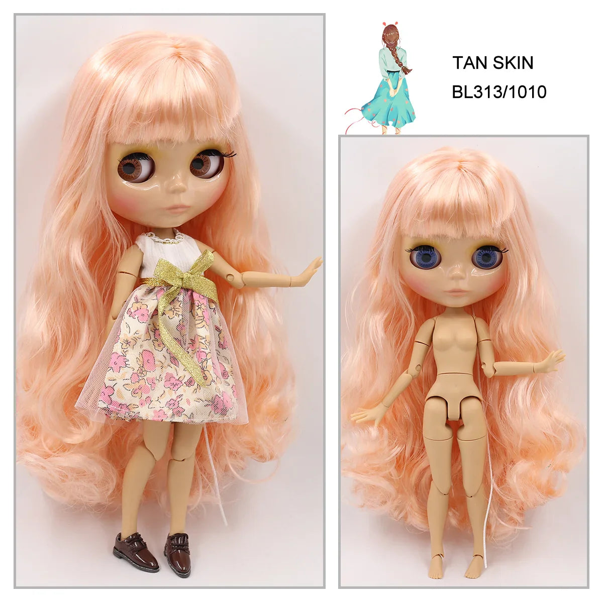 Avelena | 1/6 Bjd Tan Haut Zusammengesetzte Puppe 30Cm