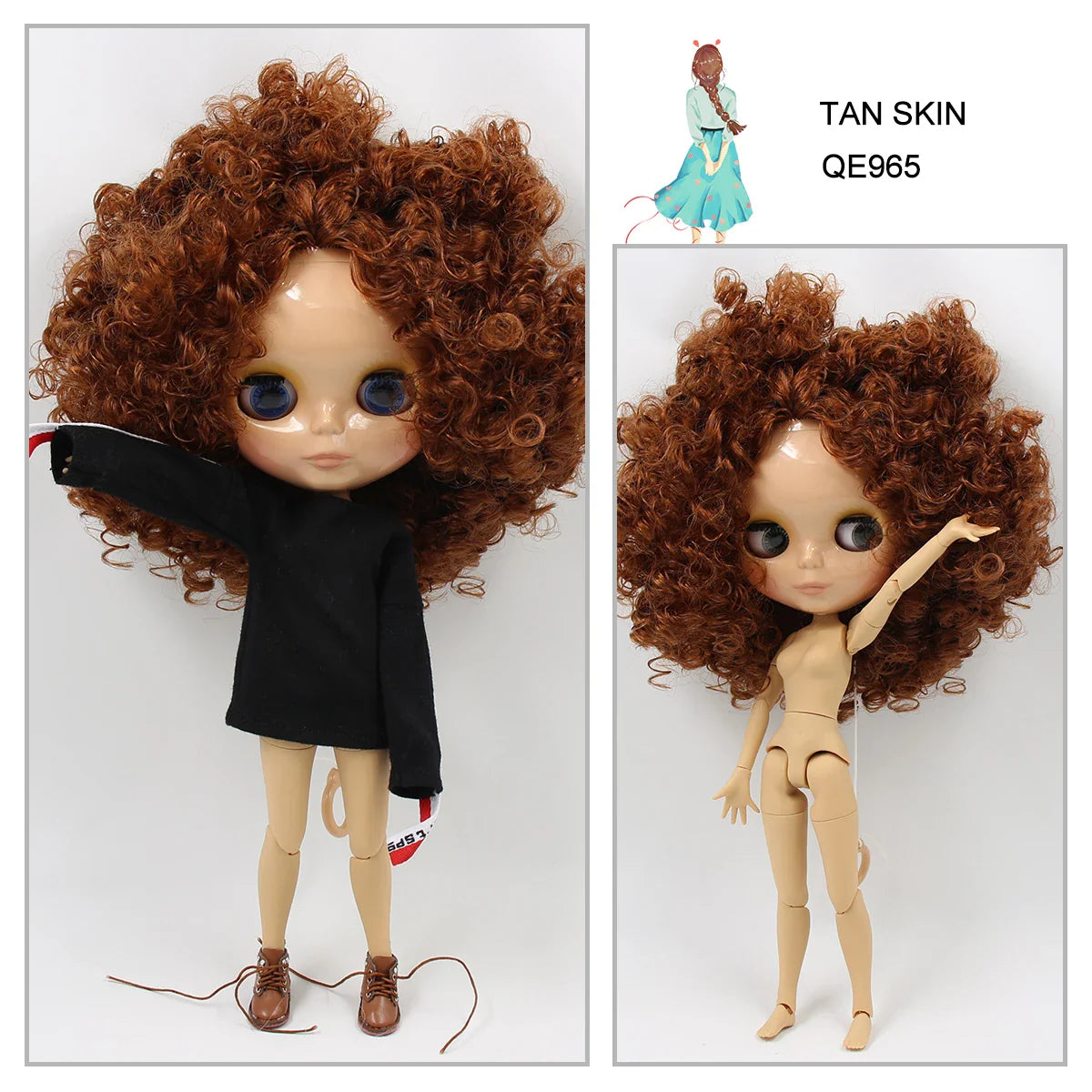 Avelena | 1/6 Bjd Tan Haut Zusammengesetzte Puppe 30Cm