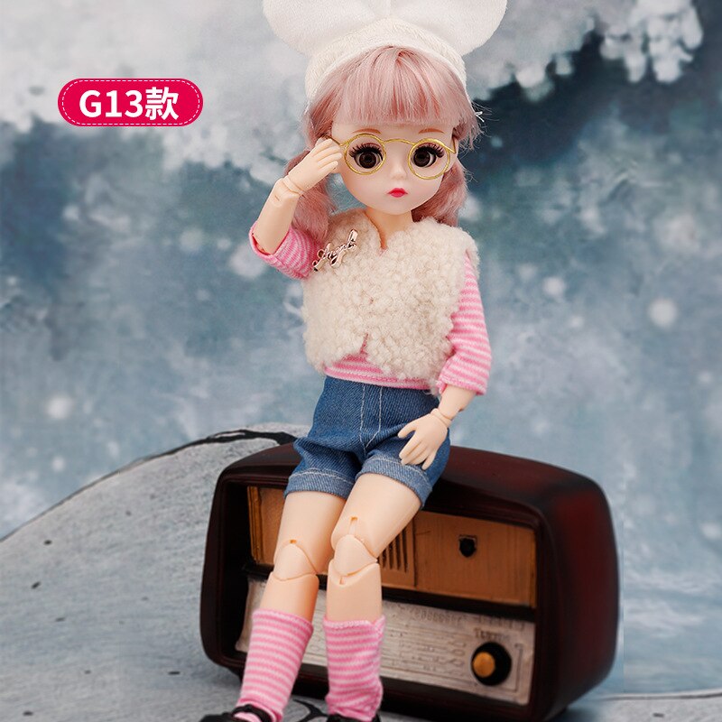 Avelena | Charmante 30Cm Bjd Puppe Winterkleid Set