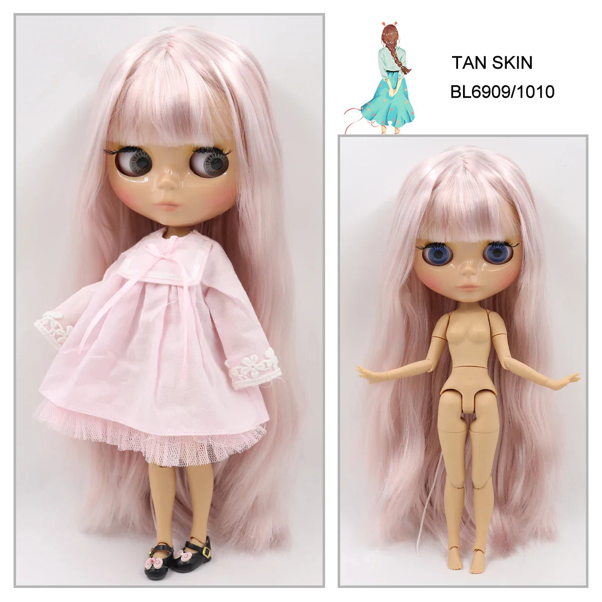 Avelena | 1/6 Bjd Tan Haut Zusammengesetzte Puppe 30Cm