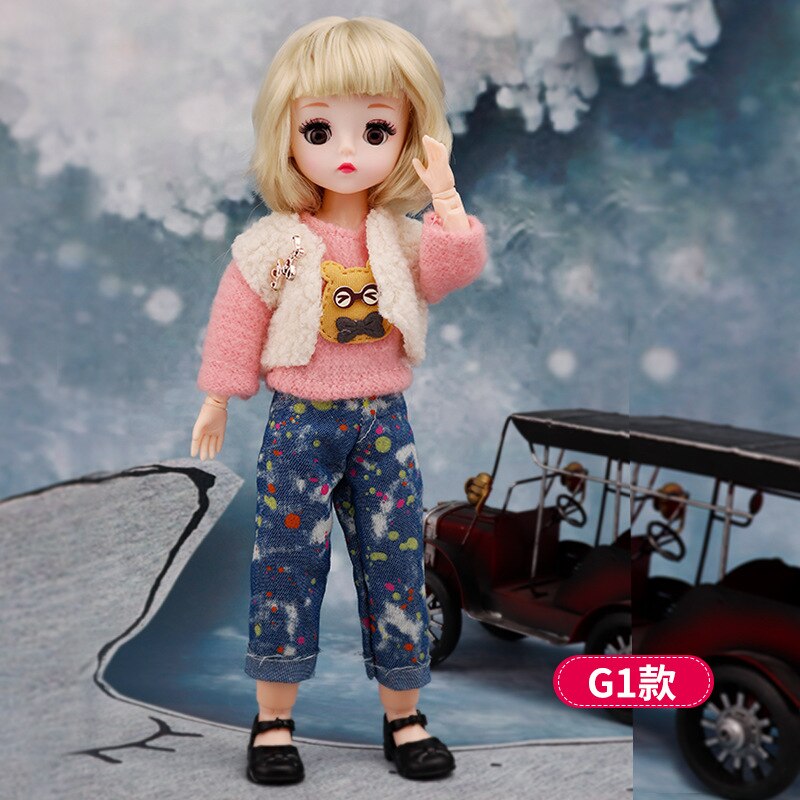 Avelena | Charmante 30Cm Bjd Puppe Winterkleid Set