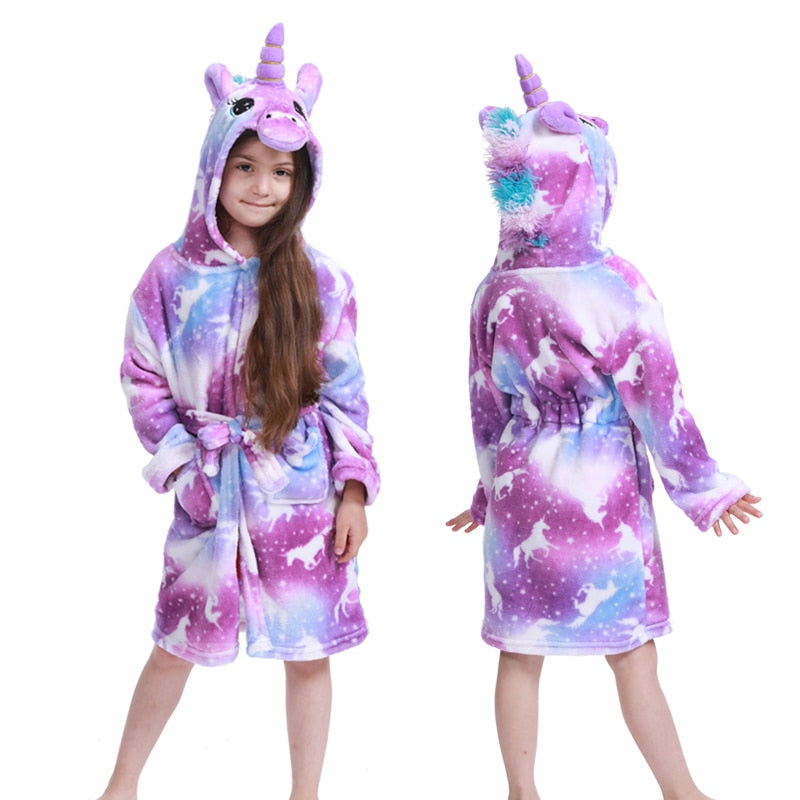 Avelena | Kinder Einhorn Bademantel