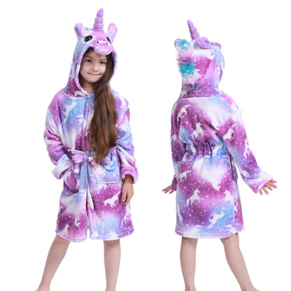 Avelena | Kinder Einhorn Bademantel