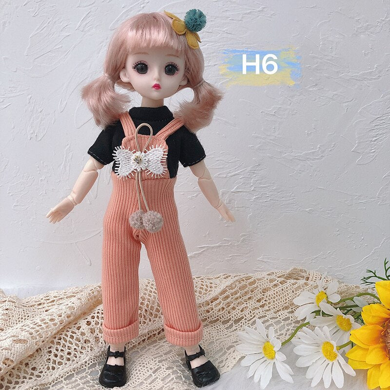 Avelena | Charmante 30Cm Bjd Puppe Winterkleid Set