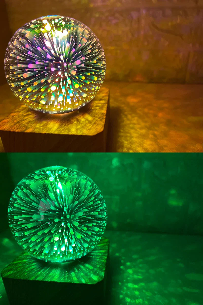 Avelena | Night Light Starry Sky Star Heart Colorful Atmosphere Multiple USB Table Desk Lamp Ball Home Bedroom Decoration Christmas Gift