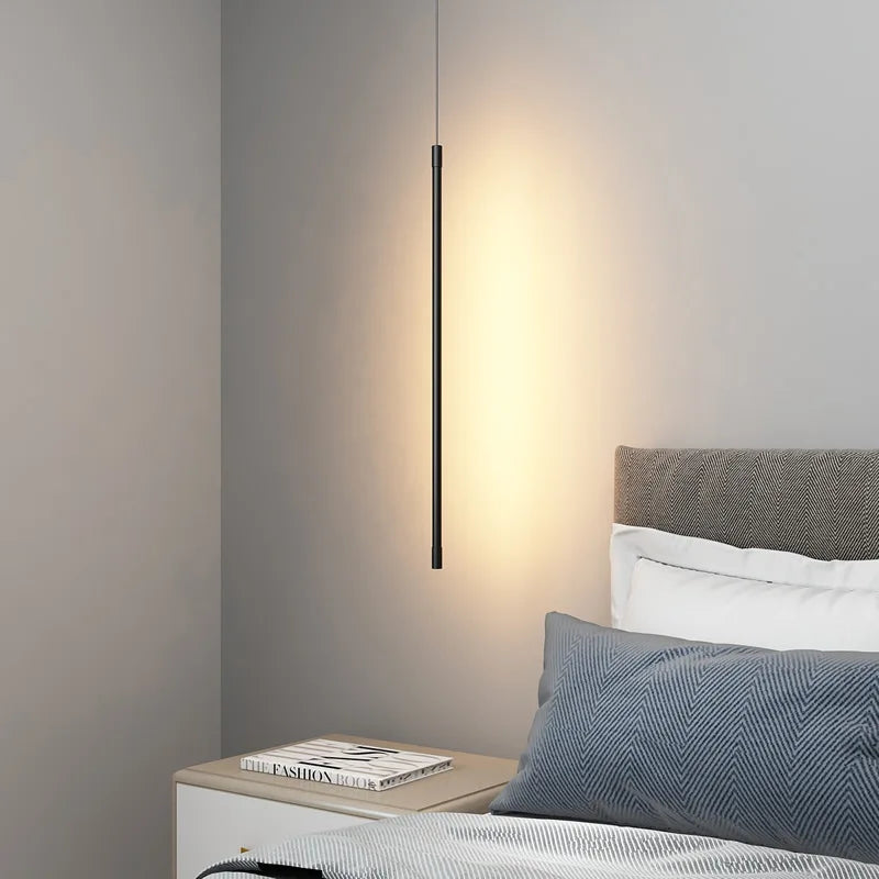 Avelena | Nordic LED Pendelleuchte: Minimalistisches Design mit kreativen Linien, perfekt für das Schlafzimmer, Essbereich