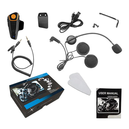 Avelena | Wasserdichtes Bluetooth-Motorrad-Intercom mit FM & 1000M Reichweite – RoadLink