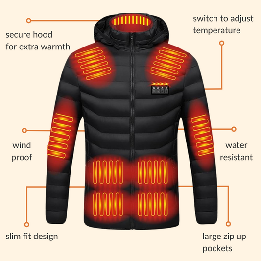 Avelena | Herren- & Damen-Heizjacke – Beste wiederaufladbare beheizte Pufferjacke, leichte batteriebetriebene Winterjacke UK