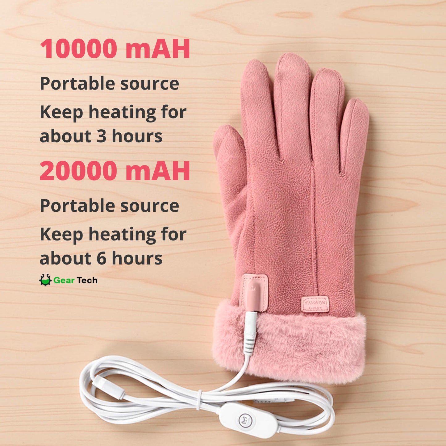 Avelena | Beheizte Handschuhe für Frauen UK – Damen Thermo Wasserfeste Winterhandschuhe mit Touchscreen & USB Wiederaufladbares Warmes Design