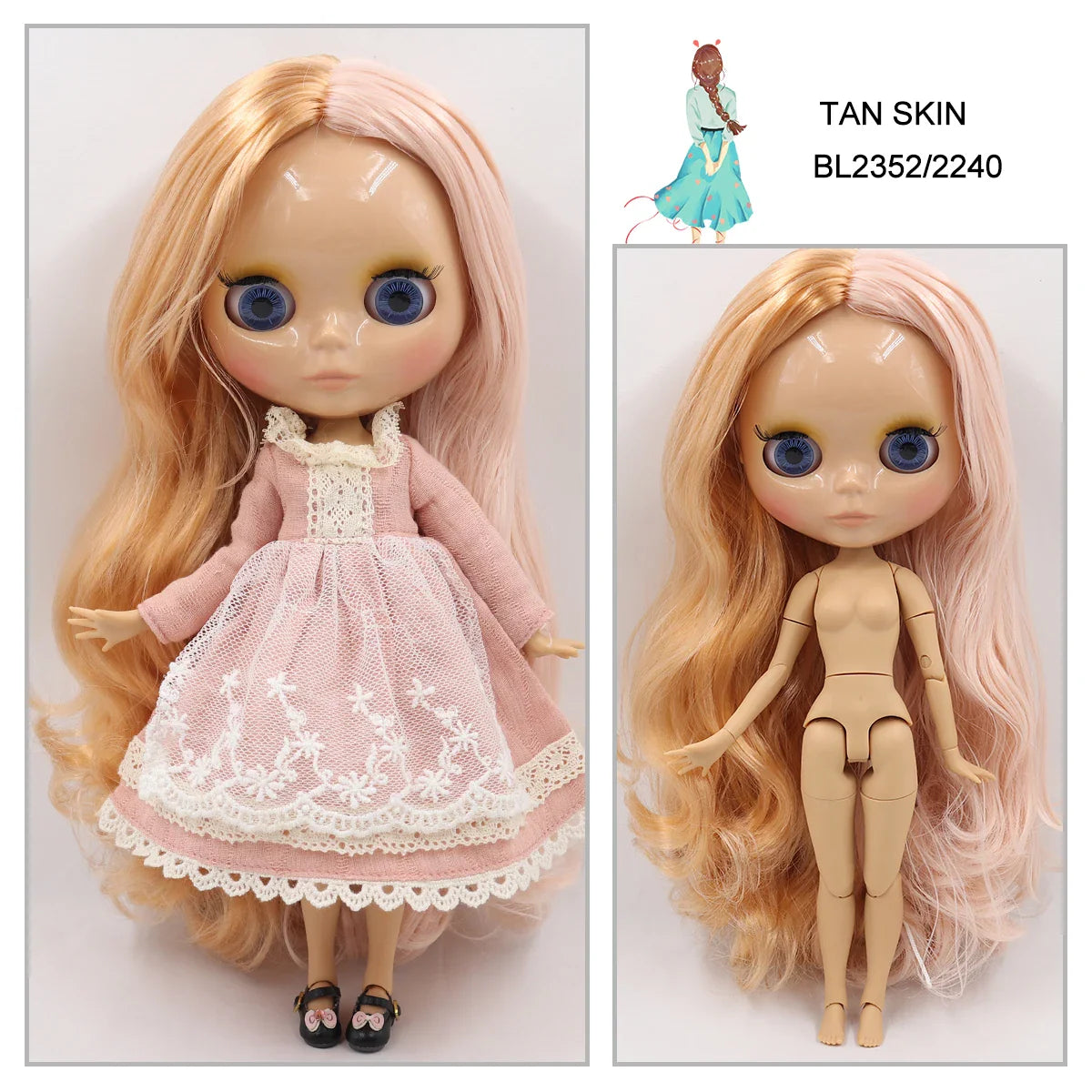Avelena | 1/6 Bjd Tan Haut Zusammengesetzte Puppe 30Cm