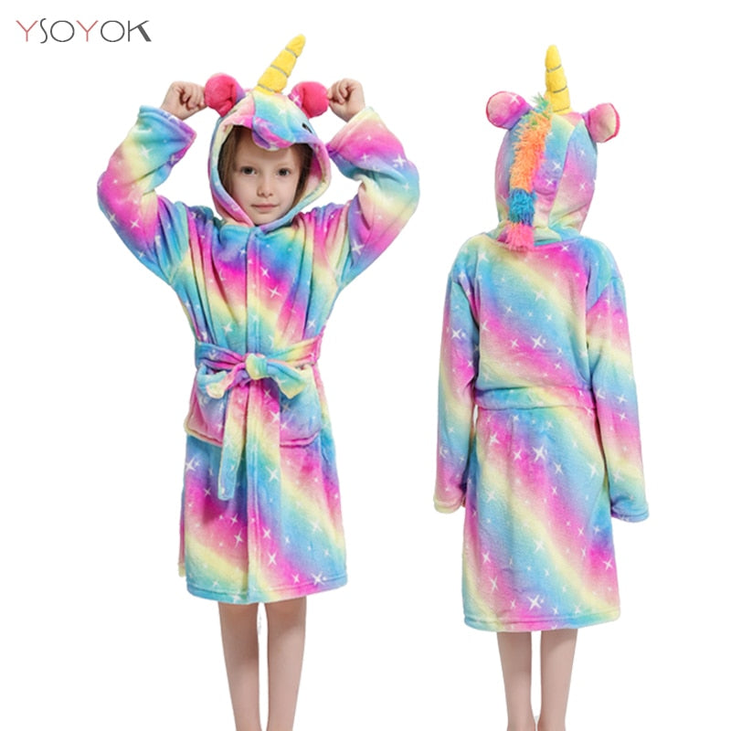 Avelena | Kinder Einhorn Bademantel
