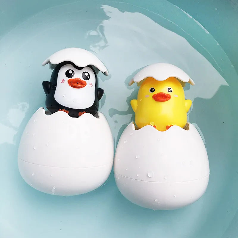 Avelena | Baby Bade Spielzeug Kinder Süße Ente und Pinguin Ei