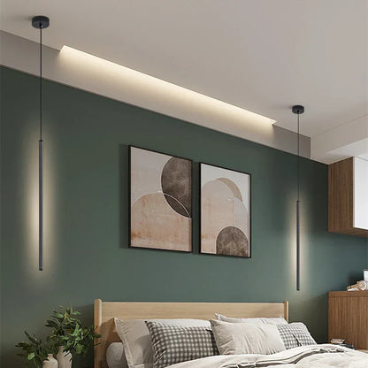 Avelena | Nordic LED Pendelleuchte: Minimalistisches Design mit kreativen Linien, perfekt für das Schlafzimmer, Essbereich