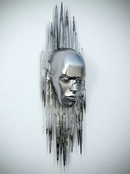 Avelena | Metallfigur Statues Stile Abstraktes Leinwandgemälde Paare Wandkunst Liebes-Skulptur Poster Druck Wohnkultur Wohnzimmer Geschenke