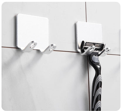 Avelena | Punchfreie Rasierhalter Aufbewahrungshaken (1/2/3 Stück) - Wandmontierter Männer Rasierer Regal für das Badezimmer