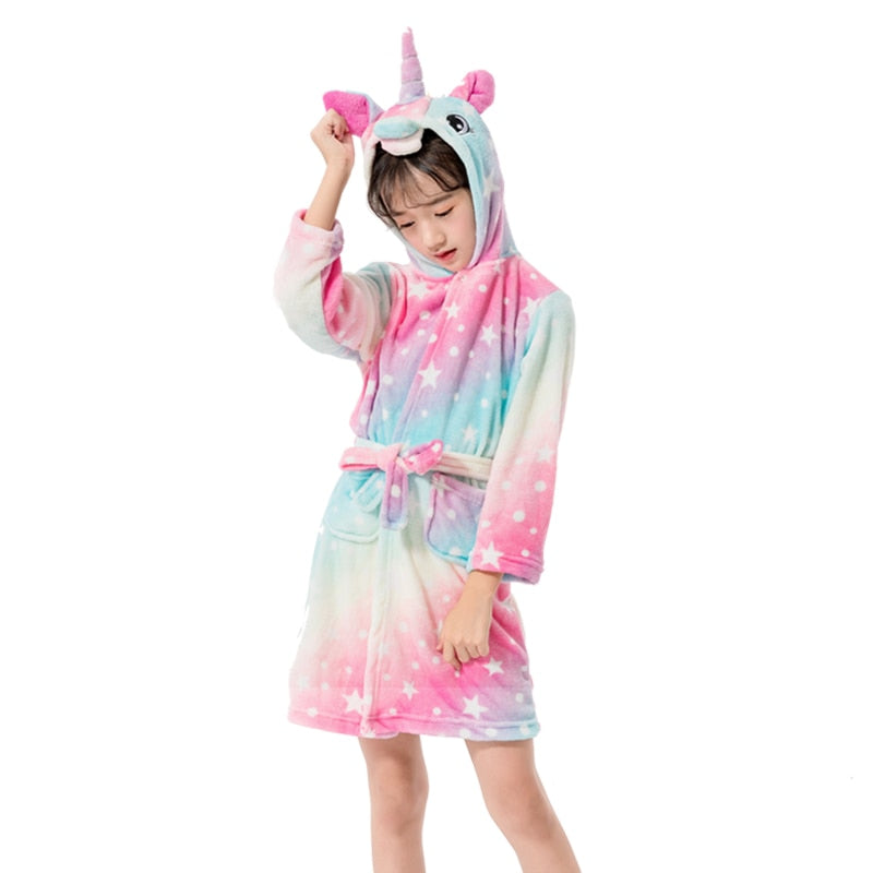 Avelena | Kinder Einhorn Bademantel