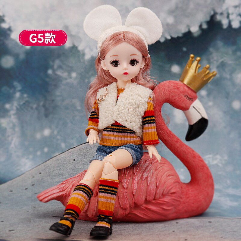 Avelena | Charmante 30Cm Bjd Puppe Winterkleid Set