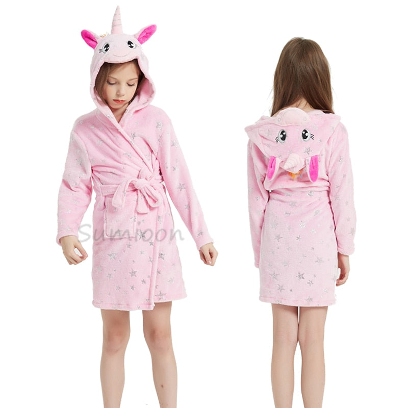 Avelena | Kinder Einhorn Bademantel