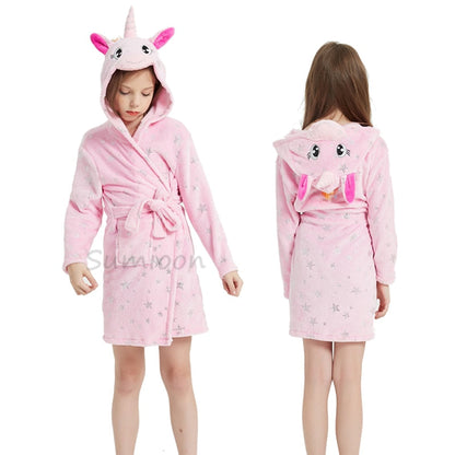 Avelena | Kinder Einhorn Bademantel
