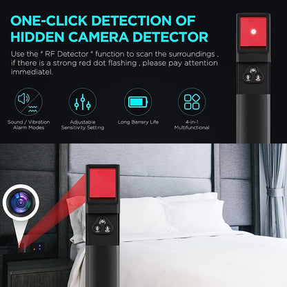 Avelena | Versteckter Kamera Detektor mit RF- und GPS-Tracking - Militärisches Überwachungsgerät zum Schutz der Privatsphäre