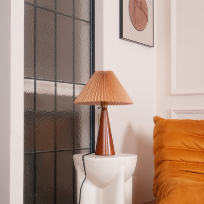 Avelena | AntiqueRadiance – Elegante Holz- und Metalltischlampe