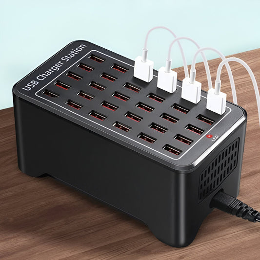 Avelena | PowerPort Pro 30 - Universelle Multi-USB-Ladestation mit 30 Anschlüssen