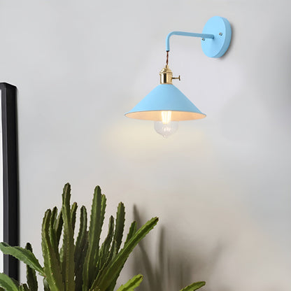 Avelena | Retro Vintage Wandlampe - Vintage-inspirierte Kegel Metall Wandlampe