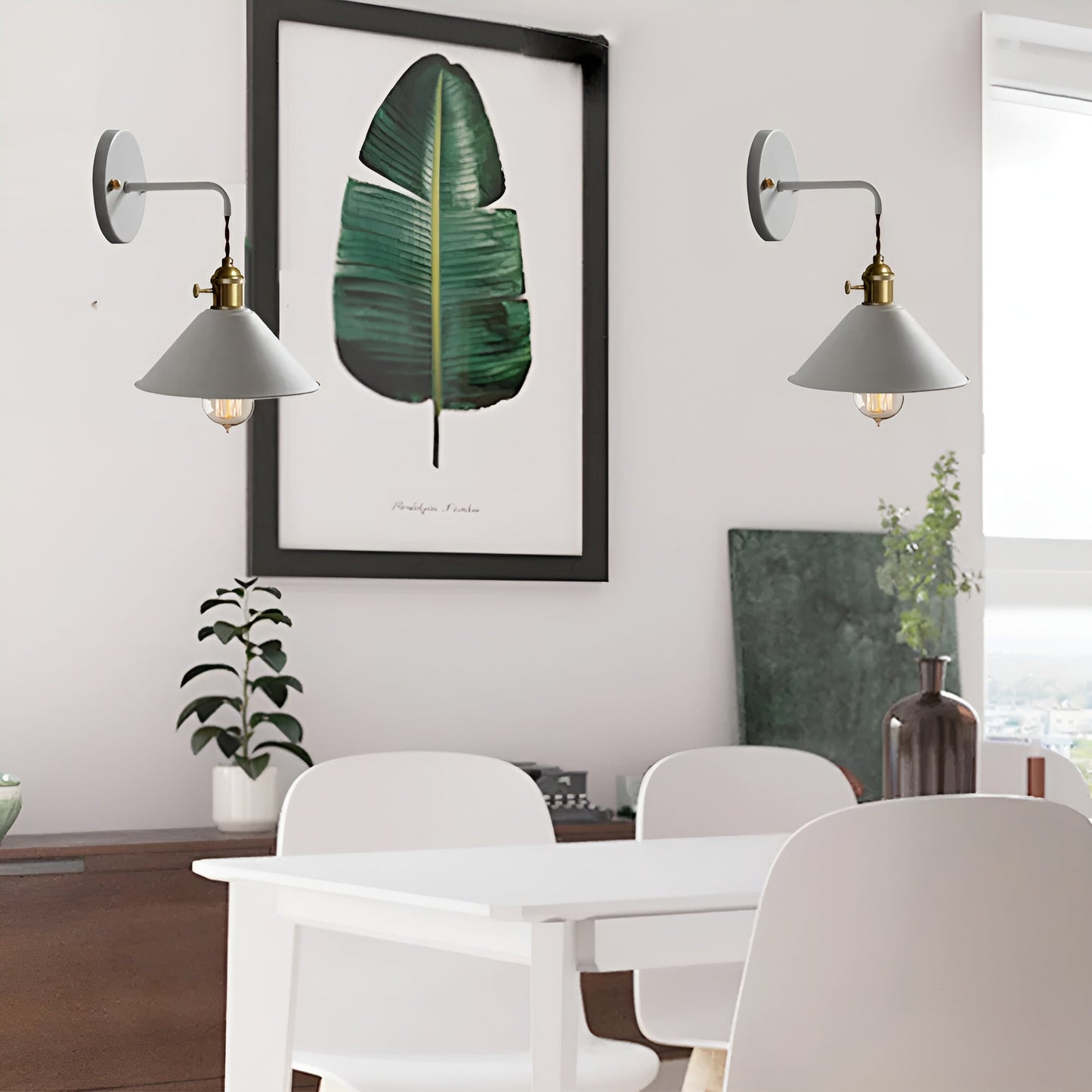 Avelena | Retro Vintage Wandlampe - Vintage-inspirierte Kegel Metall Wandlampe