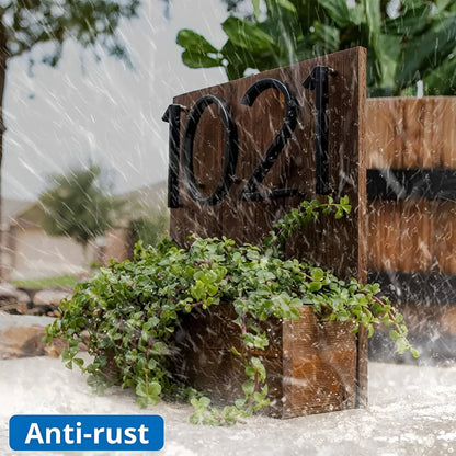 Avelena | Schwarz Ganz Hausnummer  -  Hausnummer Modern  -  Hausnummer Schild