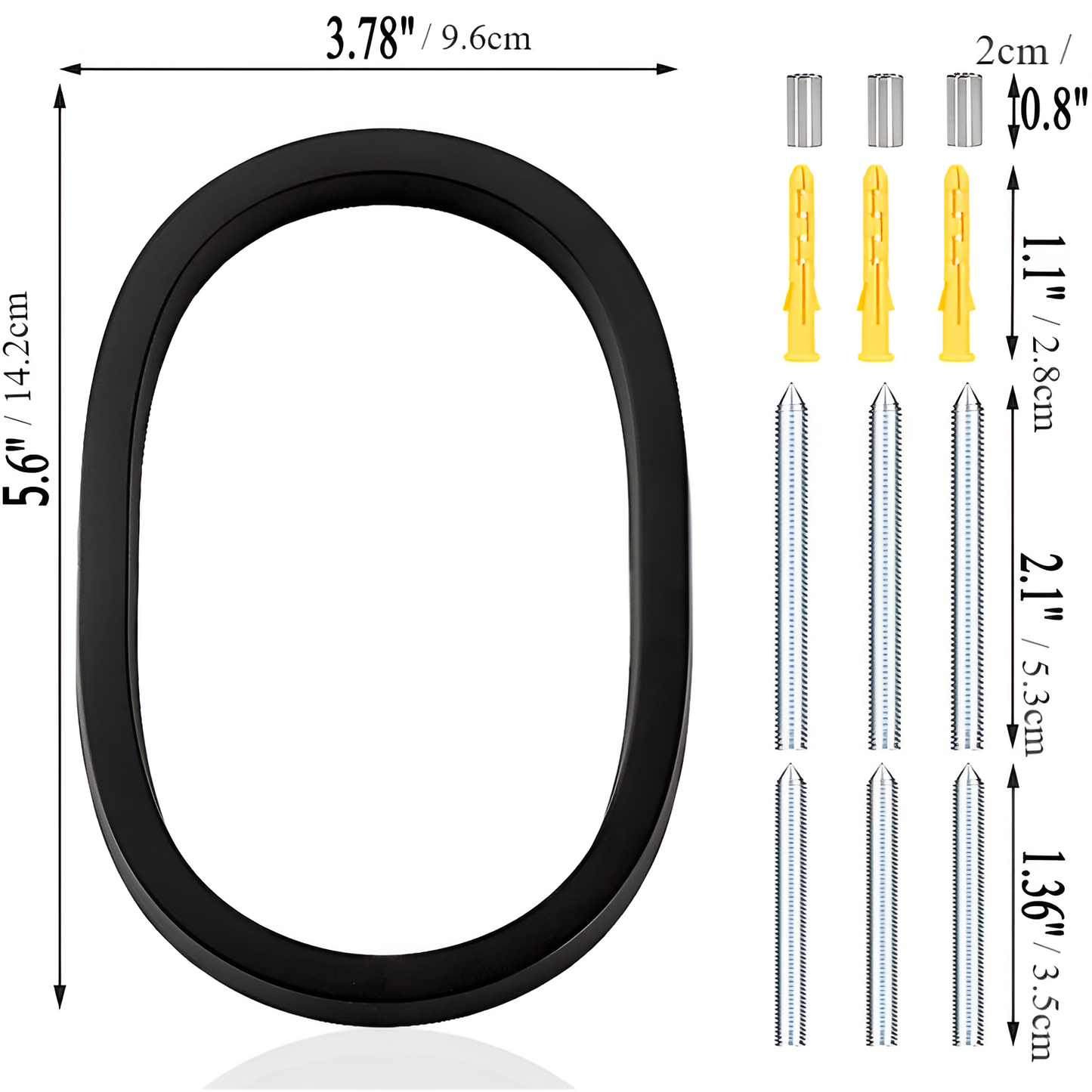 Avelena | Schwarz Ganz Hausnummer  -  Hausnummer Modern  -  Hausnummer Schild