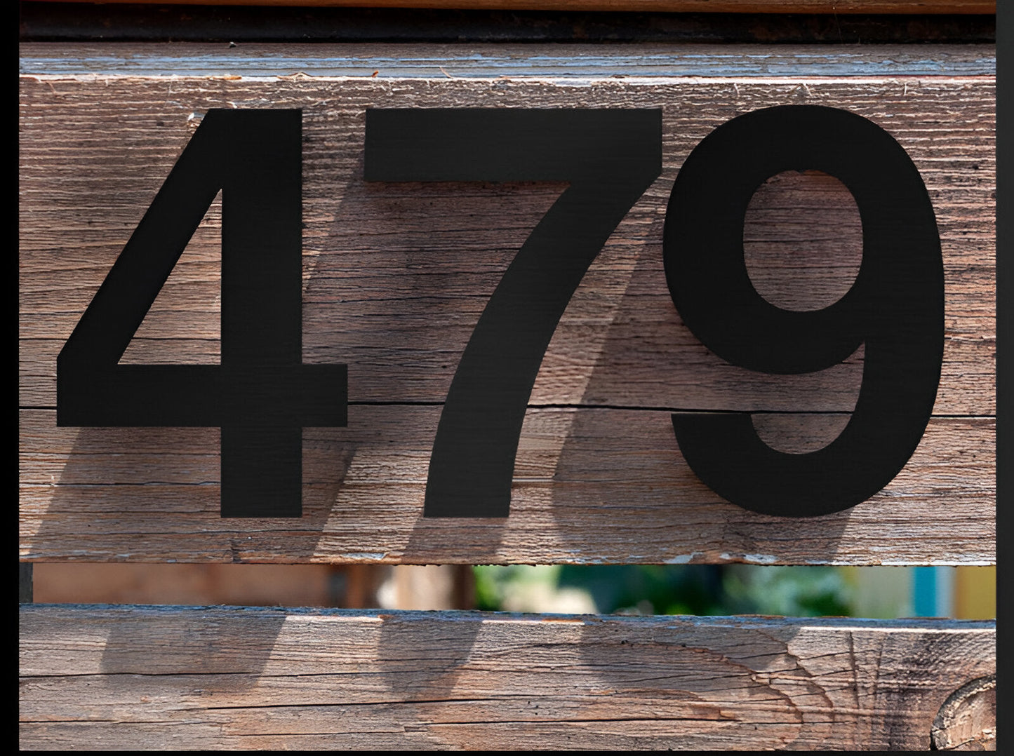 Avelena | Schwarz Ganz Hausnummer  -  Hausnummer Modern  -  Hausnummer Schild