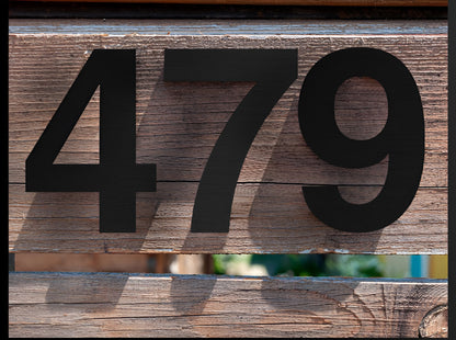 Avelena | Schwarz Ganz Hausnummer  -  Hausnummer Modern  -  Hausnummer Schild