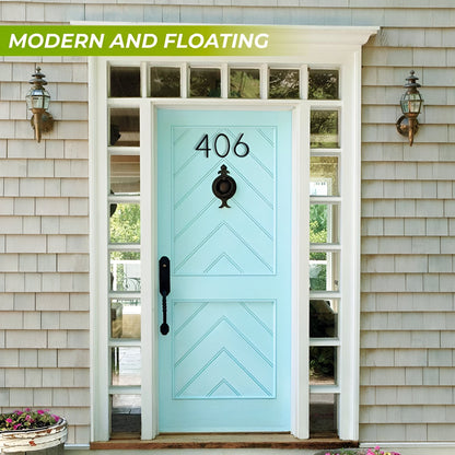 Avelena | Schwarz Ganz Hausnummer  -  Hausnummer Modern  -  Hausnummer Schild