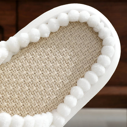 Avelena | Sofie - Gefütterte Hausschuhe aus Plüsch mit Cross-Band