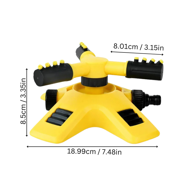 Avelena | 360° rotierender Rasenbewässerer | Stabile, mehrwinkelige Düsen für gleichmäßige Abdeckung in großen Gärten