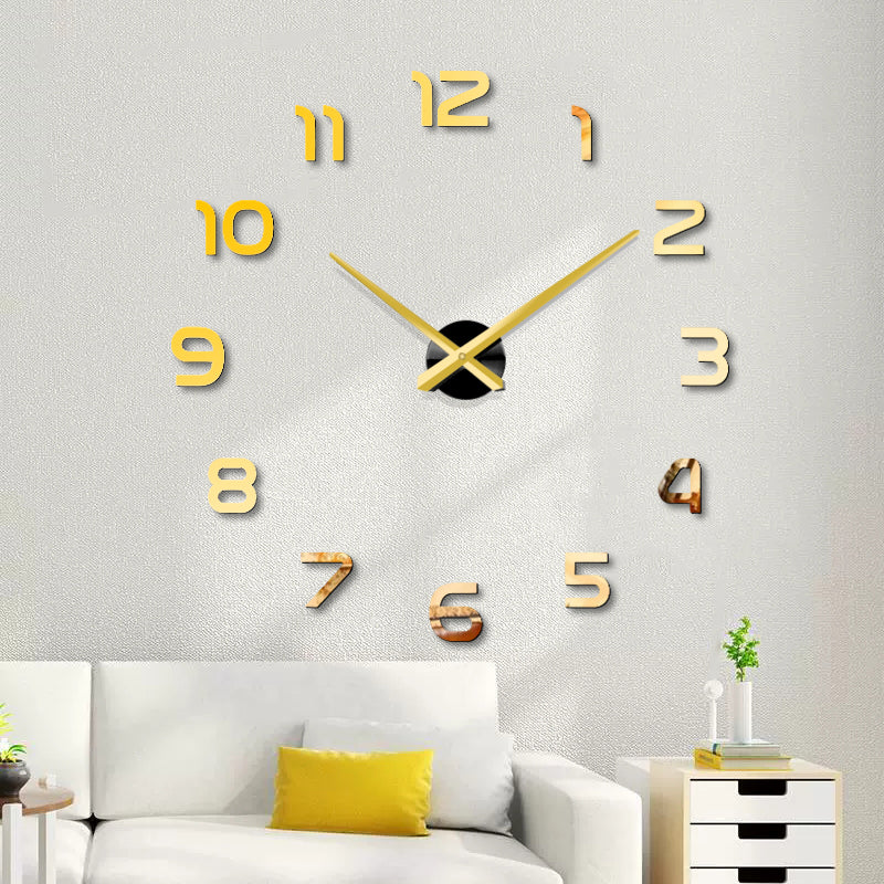 Avelena | Time Master Fashion 3D Große Wanduhren Spiegelaufkleber