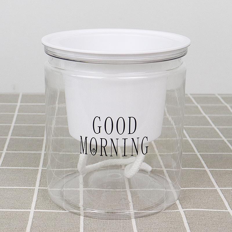 Avelena | Selbstbewässernder Topf für Zimmerpflanzen mit Good Morning Slogan