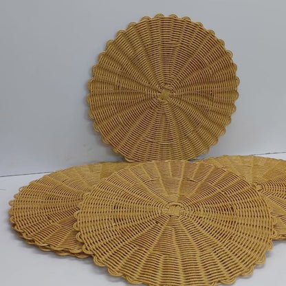 Avelena | 6-teiliges Set Dickere Rattan Tischset