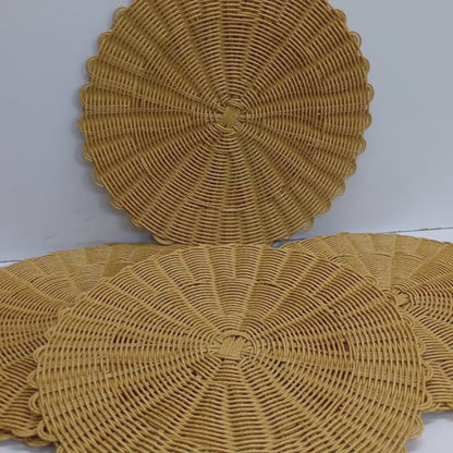 Avelena | 6-teiliges Set Dickere Rattan Tischset