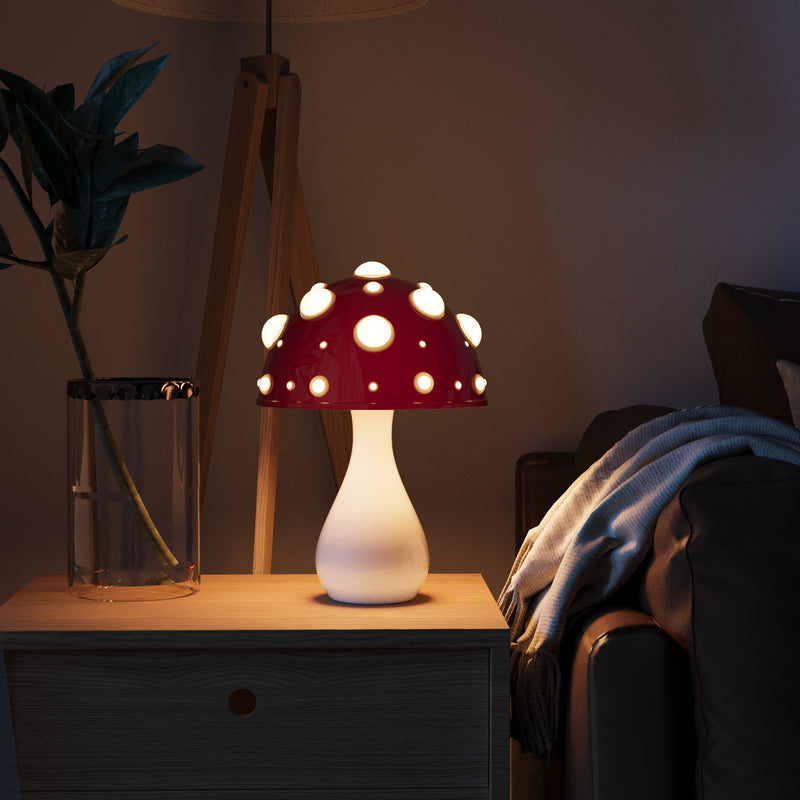 Avelena | LumiFungi – Luxe LED Tischlampe mit Stimmungsvollem Pilz-Design und Dimmbares Licht