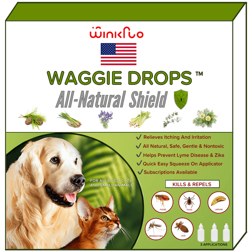 Avelena | Waggie Drops Natürliche Anti-Floh, Zecken, & Mücken Spot-On - Safest 5+ Monate Topische Schutz