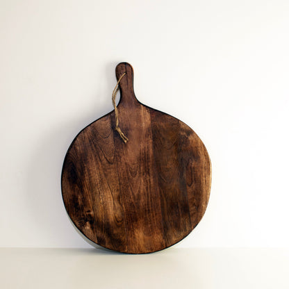 Avelena | Irregular Round Dark Brown Chopping Boards