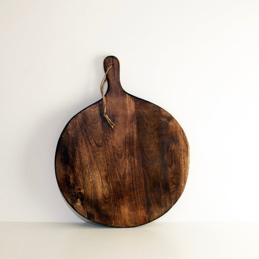 Avelena | Irregular Round Dark Brown Chopping Boards