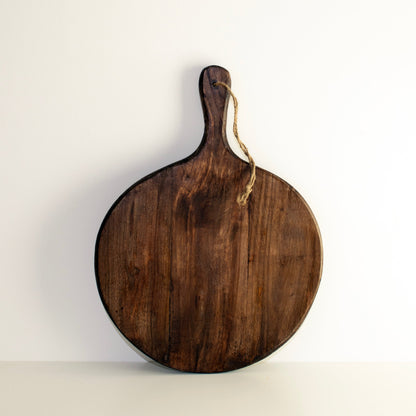 Avelena | Irregular Round Dark Brown Chopping Boards